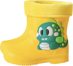 Cartoo𝐧 Dinosaur Rain Boots Colors Unisex-Child Outdoor PVC Rain Boots For Girls Rubber Boots Toddler Rain Boots