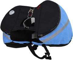 Pet Dog Backpack Portable Outdoor Hiking Rucksack Breathable Side Pockets for Snacks and Water Safety Reflective Band Oxford Material s