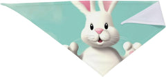 Happy Easter Eggs Bunny Tail Dog Bandana Pet Scarf Accessories for Small Medium Dogs Cats Photo Prop, Triangle Pet Bandanas Adjustable Puppy Bib Washable Dog Kerchief Puppy Neckerchief