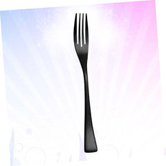 Dinner Fork Black Stainless Steel Tableware Fork Elegant Western Cutlery for Meat Steak Serving