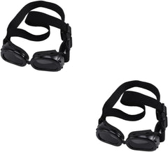 2pcs Dog Sunglasses Strap Uv for Small Pets Eye Wear for Dogs and Cats Black