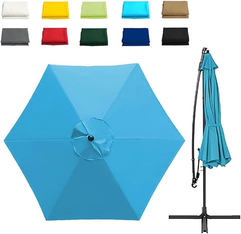 9ft Patio Umbrella Replacement Canopy, Market Yard Table Umbrella Replacement Top Cover, Round Parasol Replacement Canopy, Canopy Cloth Replacement
