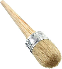 1PCS 1.5Inch / 40mm Diameter Round Wooden Bristles Wax Chalk Paint Brush with for Car Furniture Home Decor Painting Coating Cleaning Wash