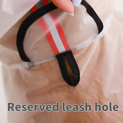 Dog Raincoat Hooded Clear Waterproof Jacket Pregnant Large Rainwear Pet Outdoor Apparel (X-Small,Clear)