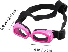 Angoily 2pcs Dog Sunglasses Uv Protection Goggles for Pets Eye Protection with Strap Black for Dogs and Cats Outdoors