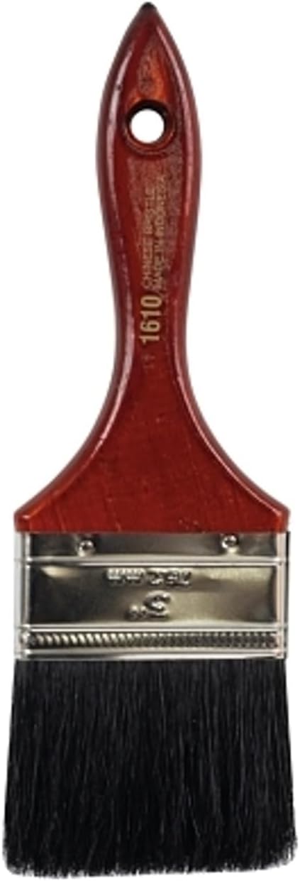 Flat Paint Brush, Black China Bristle, 1-1/2''