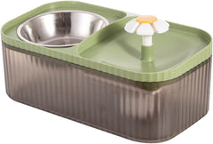 Cat Water Fountain, Cat Water Fountain Automatic Water Bowl Feeding & Watering Pet Water Dispenser Dog Drinking Fountain Waterer for Cat Dog