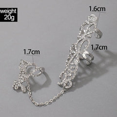 Hand Chain Bracelet Ring, Adjustable Finger Jewelry Set