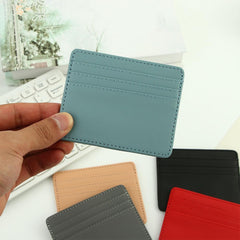 Slim Minimalist Wallet Small Card Bag, PU Leather Card Holder Wallet, Multiple Card Slots Card Case For Women Men(black)