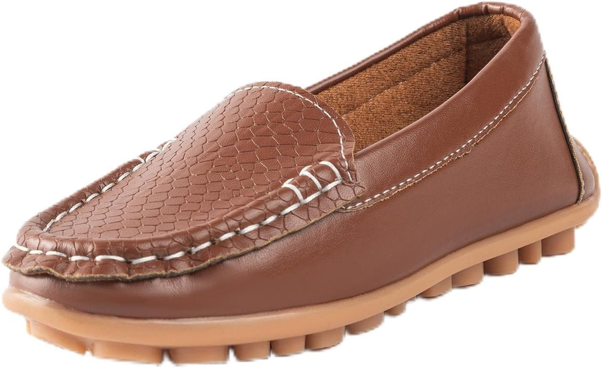 Boys Girls Loafers Dress Flats Slip-On Oxford Casual Moccasins School Walking Boat Shoes(Toddler/Little Kid/Big Kid)