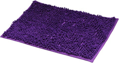 Bathroom Rug, 32" X 20" Washable Soft Shaggy Chenille Absorbent Non-Slip Bath Mats,Plush Rubber Backing Thick Quick Dry Black Bathroom Carpet for Tub,Floor,Shower,Home Decor Accessories
