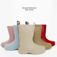 Toddler Slip on Rain Boots Kids Rain Boots Long Rain Boots for Boys Girls Easy-on Lightweight and Baby Girls' Shoes