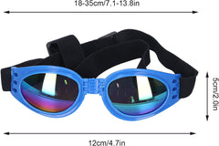 Small Dog Sunglasses,Foldable UV Protection Doggie Dog Motorcycle Goggles Eyewear with Flexible Straps for Medium and Large Dogs(red)