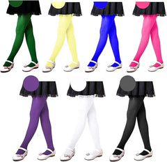 Girls Soft Stretchy Footed Tights Multiple Colors Stocking Pantyhose Full Length Leggings for Daily Dressing