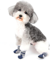 Ranphy Breathable Mesh Dog Boots, Pet Walking Shoes, Reflective Paw Protector with Anti-Slip Sole Sneaker for Hot Pavement Summer for Small Dogs 4 Pack (XL, Blue)