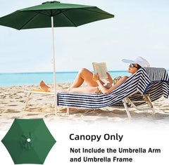 Replacement Parasol Canopy 6.5ft 7.5ft 9ft, Patio Umbrella Top Canopy Replacement Cloth 6/8 Arms, 10ft Outdoor Market Yard Table Umbrella Canopy Cover, UV Protective Replacement Fabric(Wine Red,2.7m/9