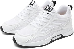 Mens Elevator Sneakers 2.36 Inch Invisible Height Increasing Taller Lifting Shoes Lace up Elevator Shoes Hidden Heel Trainers Fashion Sneakers