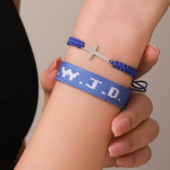 Gold Bracelet Stack for Women Beaded Bracelets Stackable Bracelets Turquoise Cross WWJD Bracelet Jewelry Gifts for Women