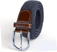 Elastic Braided Belt Men Men's Belt Braid Belt Elastic Braided Belt for Women Black