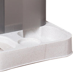 Dual Bowl Cat Feeder, Moderate Capacity, Removable for Easy Cleaning, Elegant Home Decor, Dining Environment, Meets All Day Feeding and Watering Needs (Grey)