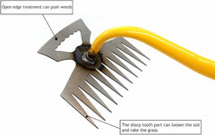 2023 New Weeding Artifact Uprooting Weeding Tool, 11 Teeth Manganese Steel Forged Hand Weeder, Purpose Hand Remover Garden for Garden Yard Removal