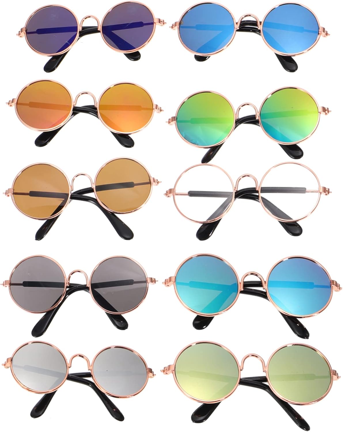 Fashionable Dog Puppy Cat Sunglasses 10pcs Pet Glasses Comfortable Photo Props for Dogs