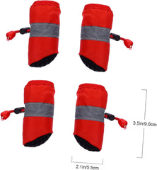 4Pcs Christmas Dog Boots Nonslip Paw Protectors for Winter Soft Sole Puppy Shoes for Indoor Outdoor Use for Cold