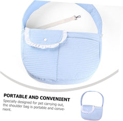 Cat Travel Sling Bag Breathable Pet Carrier for Cats and Dogs Polyester Shoulder Backpack Lightweight and Easy to Clean for Sightseeing and Camping