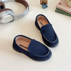 Boys Girls Slip On Penny Loafers School Uniform Moccasin Flats Dress Shoes