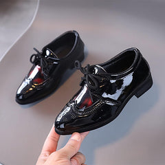 Boys Formal Dress Shoes Slip-On Loafers Lace-Up Non-Slip Low Heel School Shoes Performance Stage Dance Sandals