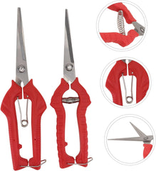 2pcs Pruning Shears Plant Clippers Garden Pruners Extendable Hand Pruners Comfortable Handle Pruning Tool for Fruit Picking and Branch Cutting