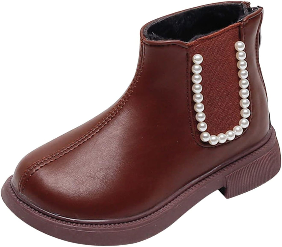 Toddler GIirls Winter Warm Boots Girls Ankle Boots Non Slip Short Plush Warm Shoes Flat Bottom Boots Baby Shoes