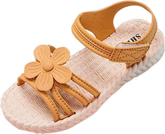 Girls Flower Flat Foam Sandals Soft Rubber Summer Wide Shoes Baby Toddler Kids Girl Slip On Comfy Trendy Open Toe Shoes