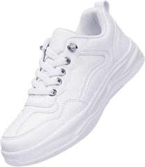 Little Kid's Air Tennis Running Shoes Water Proof Memory Foam Athletic Lace up Sports Walking Sneakers for Boys Girls