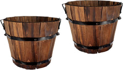 1piece Planter Pot for Garden Small Rustic Flower Pot for Vegetables and More Carbonized for Patio and Balcony Decor Random Style