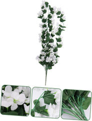 Purple Artificial Flower Silk Fake Plant Hanging Flower Vines for Wedding Home Decor Office Cafe