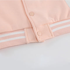 Kids Baseball Jacket Varsity Letterman Coat Fall Winter Fleece Bomber Vintage Outerwear Varsity