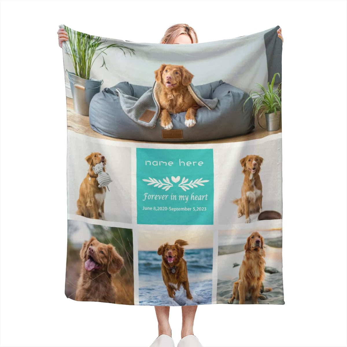 Personalized Pet Blanket Pet Custom Photo Blanket Pet Memorial Gifts Pet Passing Away Gift Dog Memory Gifts Dog Nose Print Kit Dog Condolence Gift Pet Remembrance Gift Dog Squishmellow Pet Beds