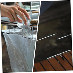 KESYOO Camping Garbage Bag Rack Stand Heavy Duty Hanging Organizer for Camper Accessories