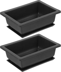 Cabilock Plastic Flower Pot with Tray Drainage Container for Lightweight Gardening Planter Design for Indoor and Outdoor Use
