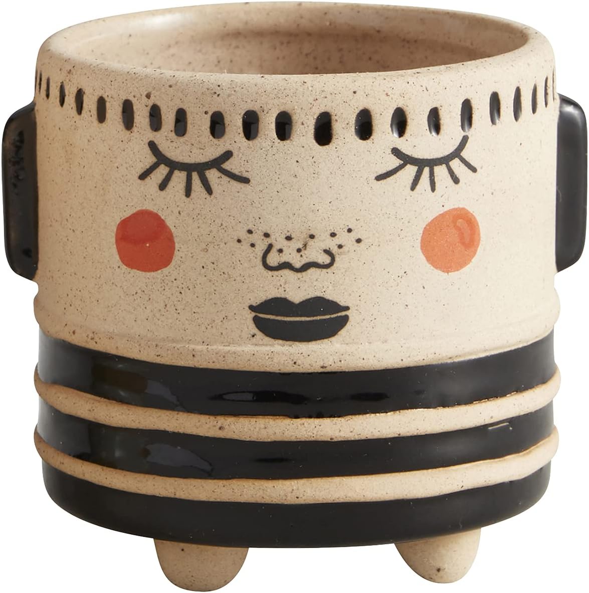 47th & Main Ceramic Face Planter Pot, 4.6" Tall, Man