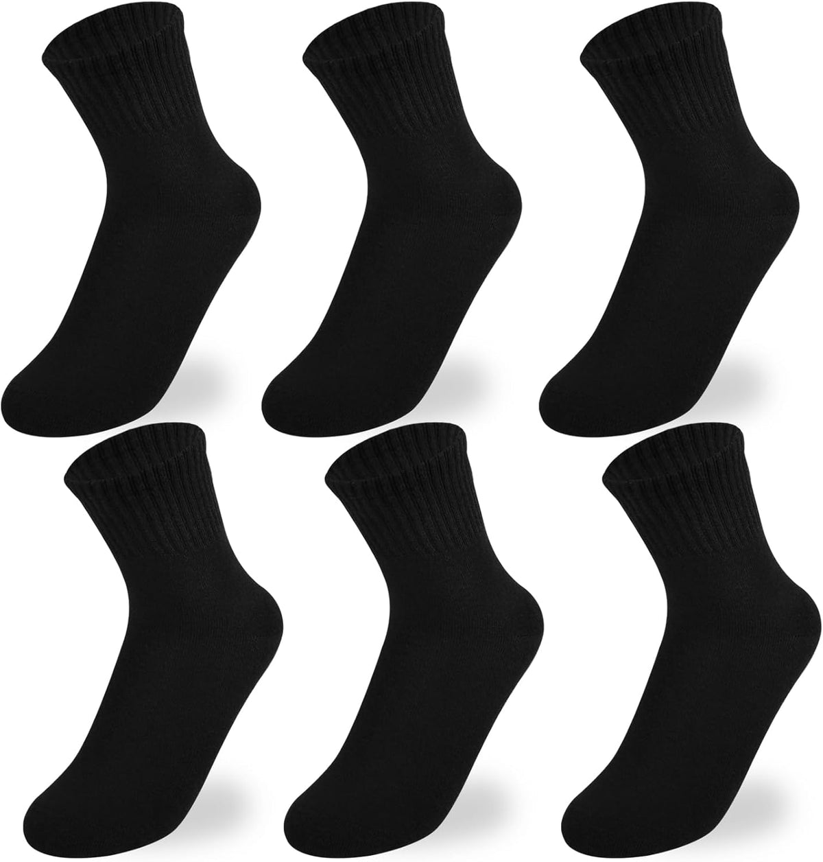 Boys Crew Socks - Kids Seamless Cotton Dress and Uniform Socks for Girls - 4/8 Pairs