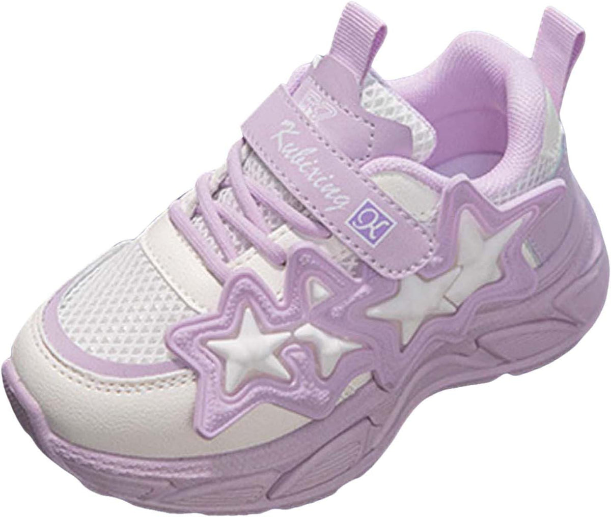 IWIHMIV Toddler Boy Tennis Shoes Girl Sneakers Kids Athletic Running Shoes Breathable Flat Bottom Walking Sneakers