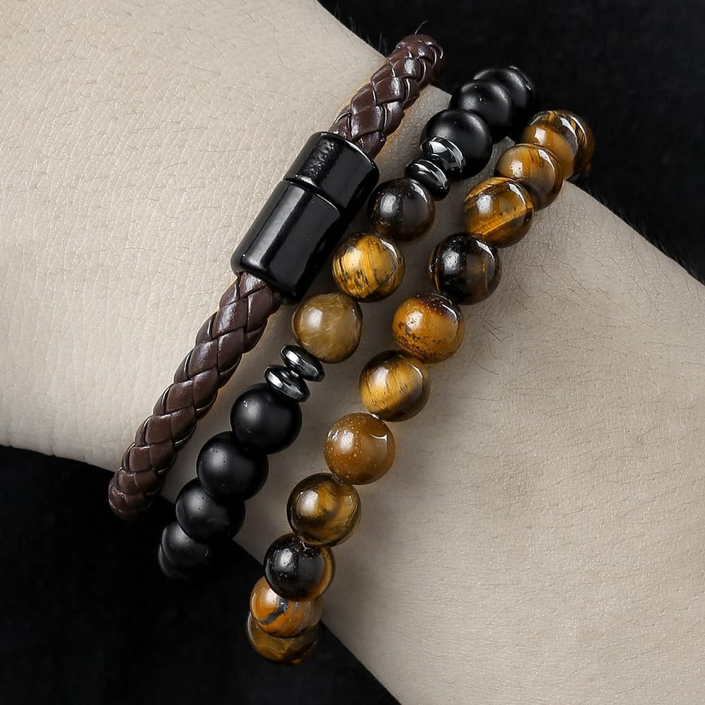 Gold Bracelet Stack for Women Beaded Stackable Bracelets Set Layered Jewelry Gift