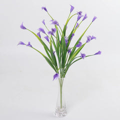 Artificial Plant Fake Flower Exquisite 1 Bouquet 5 Branches Artificial Calla Lily Flower Wedding Table Plant for Home-White