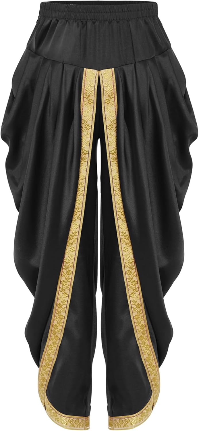 Casual Baggy for Kids Satin Dhoti Pants Trousers for Halloween Carnival Theme Party Fancy