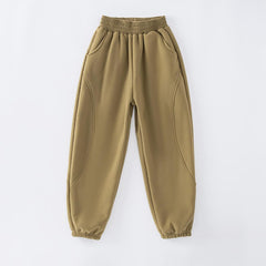 Boys Wide Leg Sweatpants Baggy Casual Long Pants Loose Elastic Waist Sports Running Joggers Trousers with Pocket