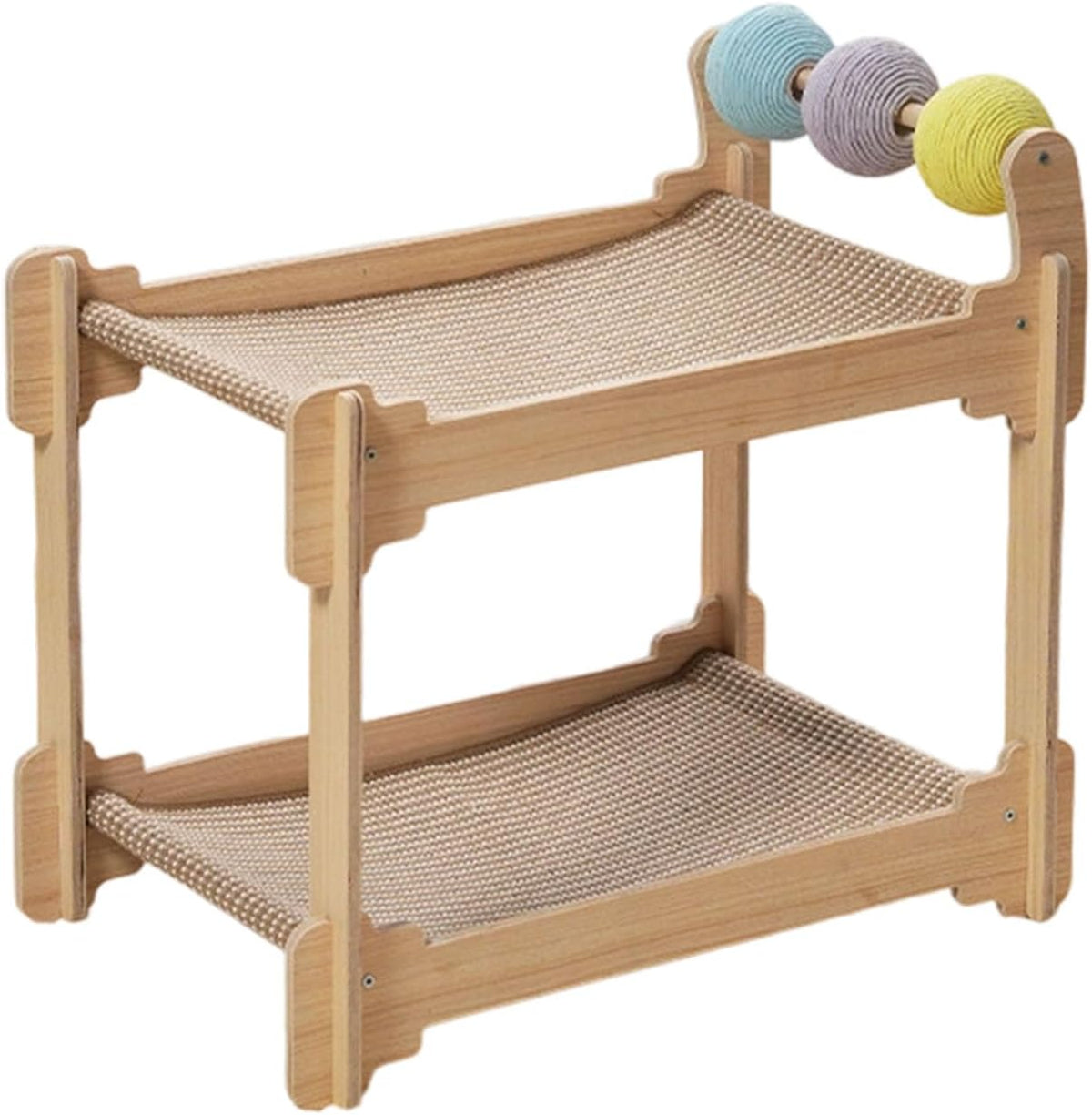 Cats Tree with Sisal Post and Wood Frame for Indoor Cats Comfort Furniture Protector Entertainment Scratcher