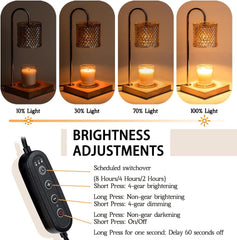 Lamp Candle Warmer with Timer, House Warming Gifts New Home, Candle Wax Warmer, Aesthetic Room Home Bedroom Decor, Amber Lozenge Diamond