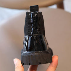 IWIHMIV Toddler Girl Ankle Boots Little Girls Shoes Girls Snow Boots Non Slip Shoes for Toddlers Breathable Knit Sock Boots